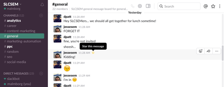 SLCSEM Slack Channel