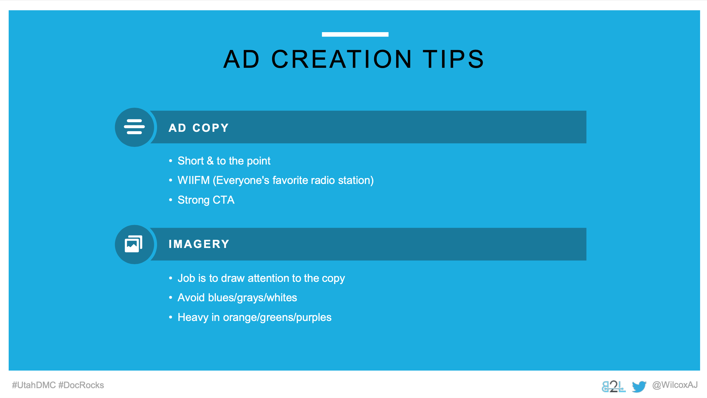 Utah DMC LinkedIn Ads - Aj Wilcox - Ad Units - Ad Creation Tips