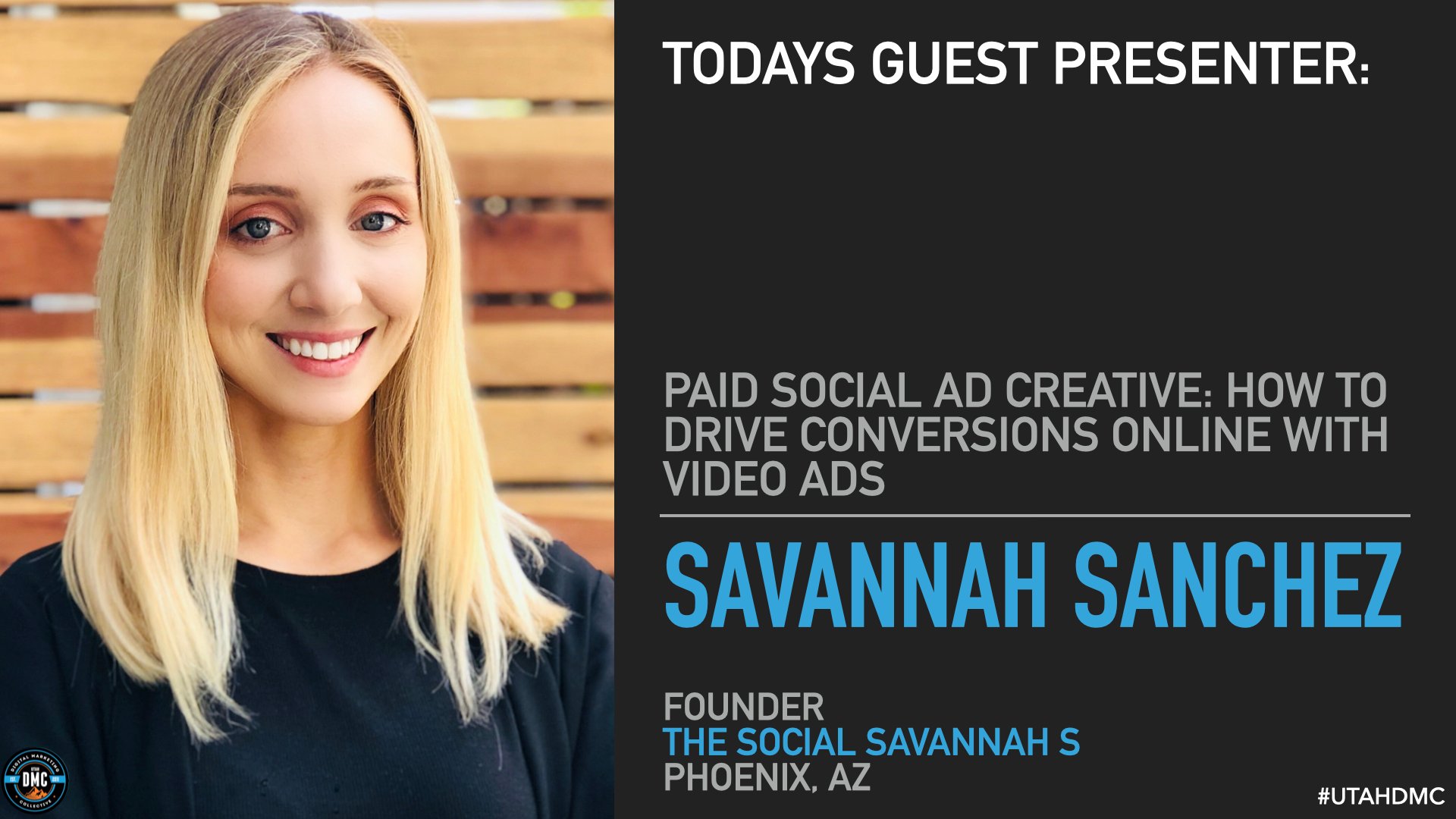 Utah DMC Online Savannah Sanchez - Paid Social Ad Creative - How to Drive Conversions Online with Video Ads